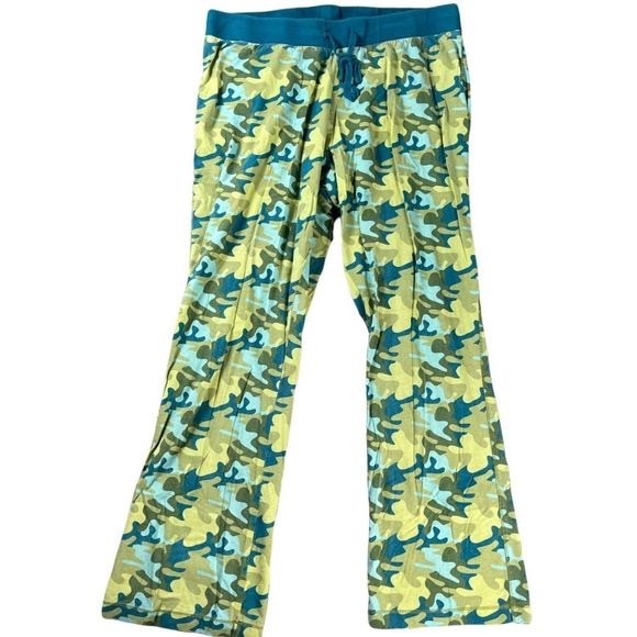 Magellan 📌size large green & blue camo sleep/lounge pants with tie on the front - Picture 1 of 4